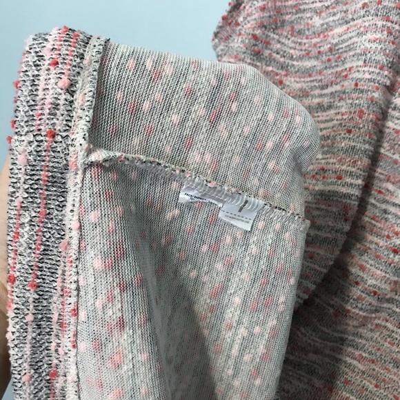 LOFT Soft Pink Knit Shift Dress Ruffle Sleeves - Picture 7 of 7